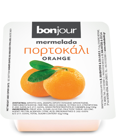 Μαρμελάδα Bonjour πορτοκάλι 20gr